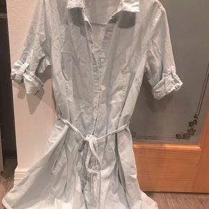 This is a blue Jean shirt dress, size xs juniors.